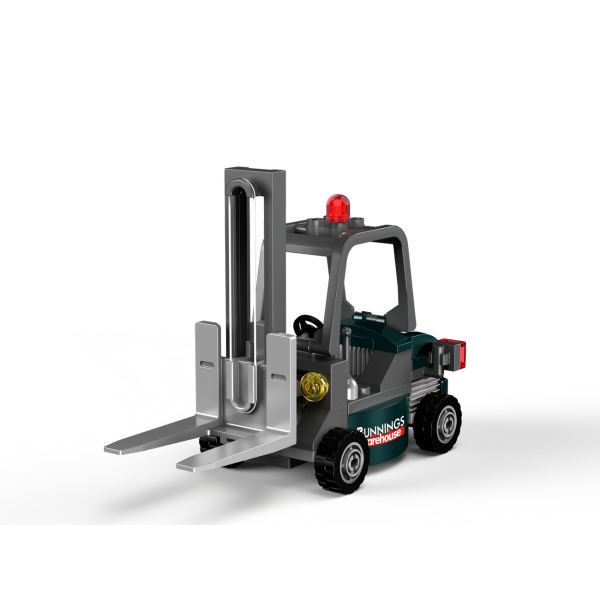 Bunnings Warehouse Forklift Blocks Model Toy Figure for Kids