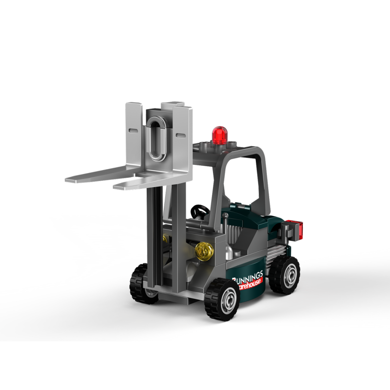 Bunnings Warehouse Forklift Blocks Model Toy Figure for Kids