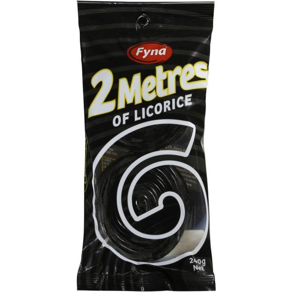 Fyna Licorice 2 Metre Roll Gummy 240g