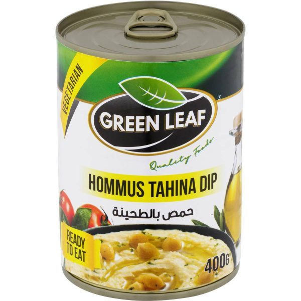 Green Leaf Hommus Tahina Tahini Dip 400g - Lebanese Chick Peas Dip