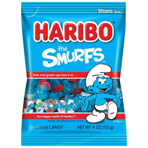 Haribo Smurfs Gummy Lollies Bag 113g
