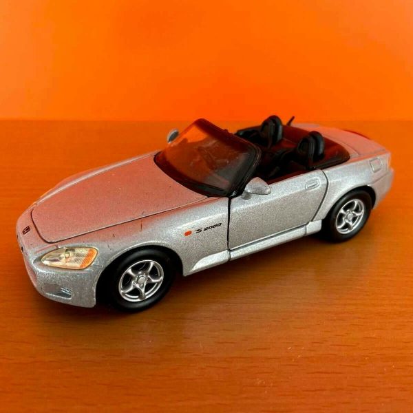 Honda S2000 Silver Car Model Figure