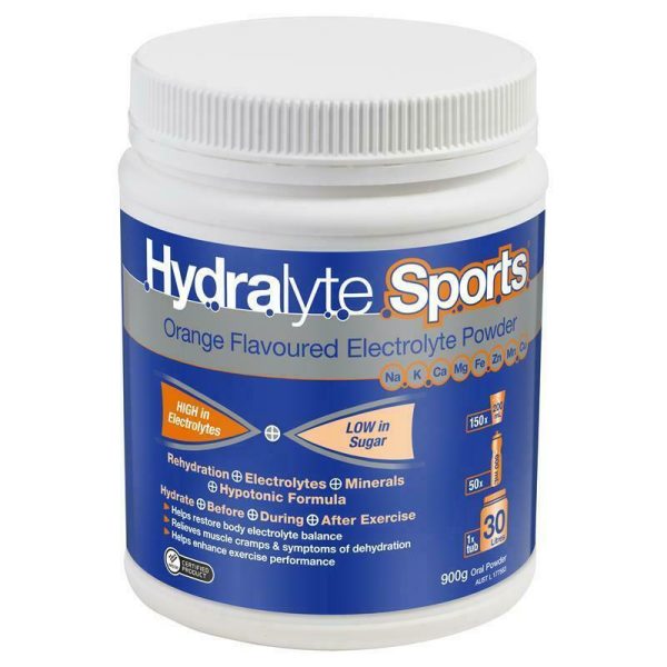 Hydralyte Sports Orange Drink Powder Tub 900g