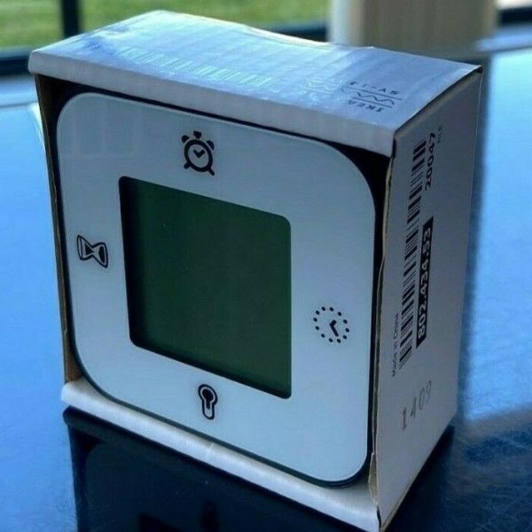 IKEA KLOCKIS LOTTORP Digital Clock Thermometer Alarm Timer Black White