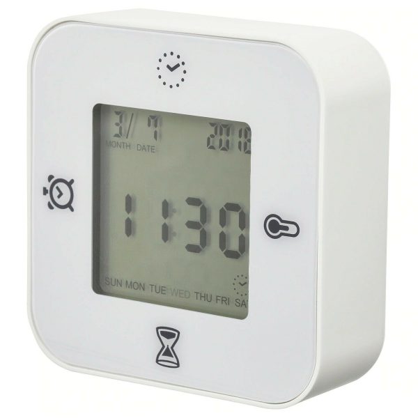 IKEA KLOCKIS LOTTORP Digital Clock Thermometer Alarm Timer White