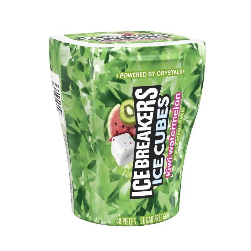 Ice Breakers Ice Cubes Kiwi Watermelon Gum X 6 Tubs