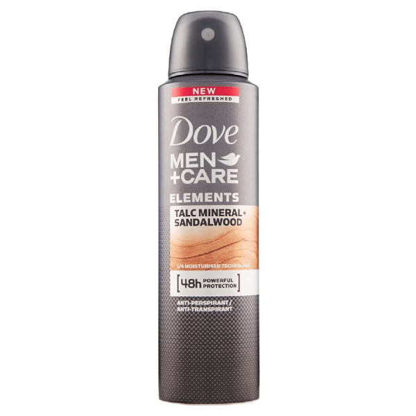 Dove Men Care Talc Mineral Sandalwood Antiperspirant Deodorant Spray 150ml