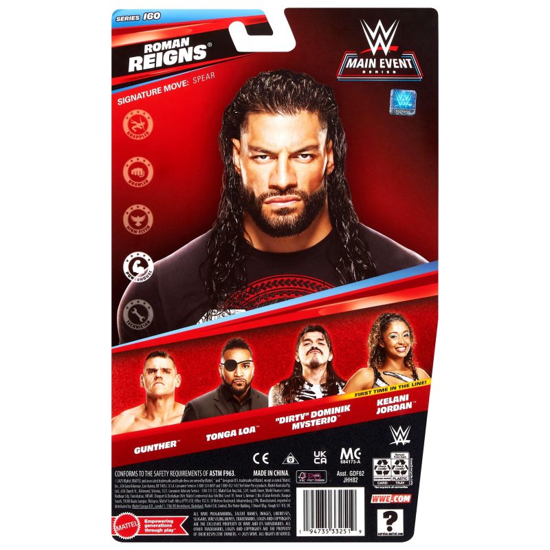 WWE Roman Reigns OTC Mattel Main Event Wrestling Action Figure #160