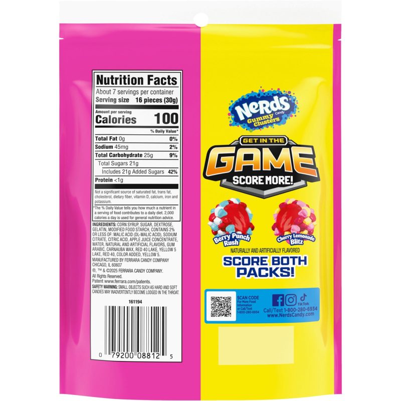 Nerds Gummy Clusters Cherry Lemonade Bag 227g