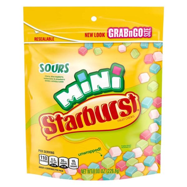 Starburst Sours Mini Chews Pack 226g