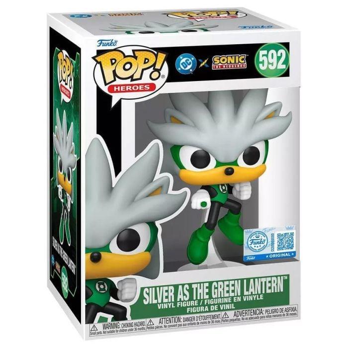 Justice League Sonic the Hedgehog Silver Green Lantern Pop! Vinyl #592