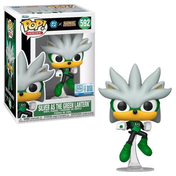 Justice League Sonic the Hedgehog Silver Green Lantern Pop! Vinyl #592