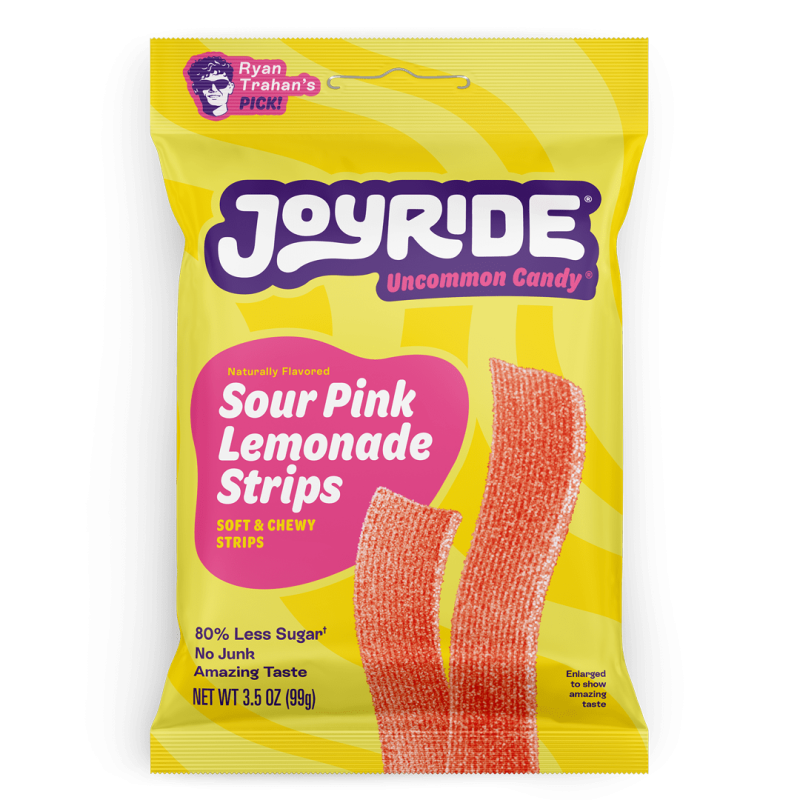 Joyride Sour Lemonade Strips Chewy Gummies Candy Bag 99g