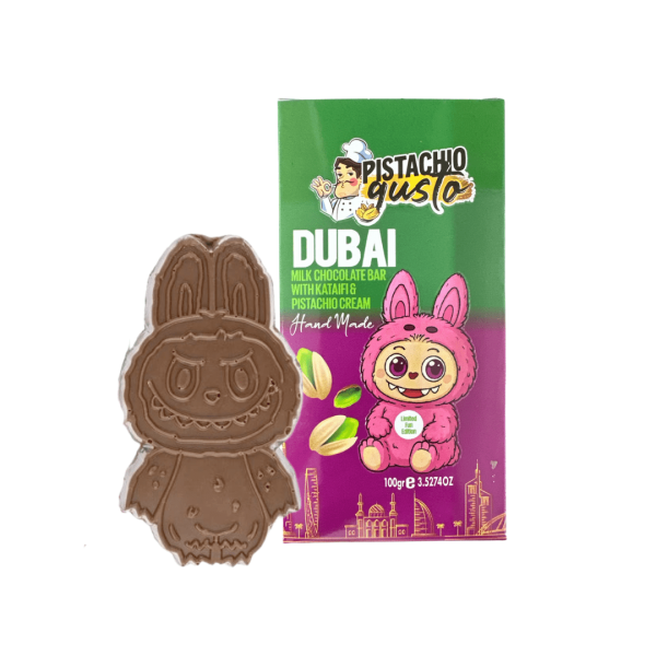 Pistachio Gusto Labubu Dubai Chocolate Bar 100g