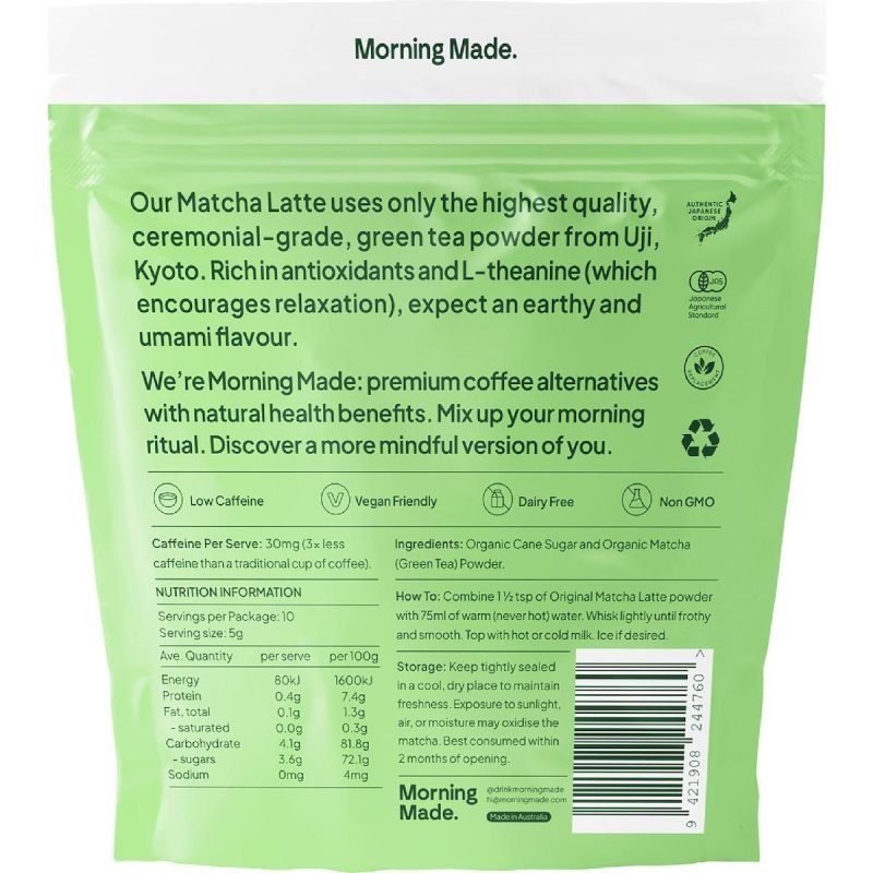 Morning Made Matcha Latte Original Drink Powder 50g