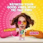 Tic Tac Two Raspberry Lemon Flavoured Mints 38g Pack X 6 Packs