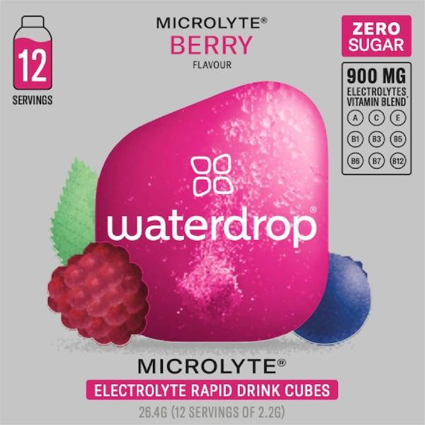 Waterdrop Vitamin Water Drink Cubes Berry Flavour 12 Pack