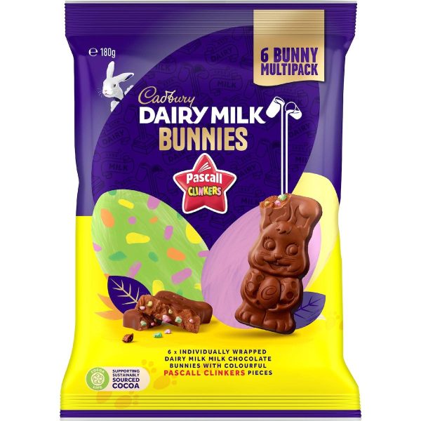 Cadbury Dairy Milk Pascal Clinkers Chocolate Bunnies 180g