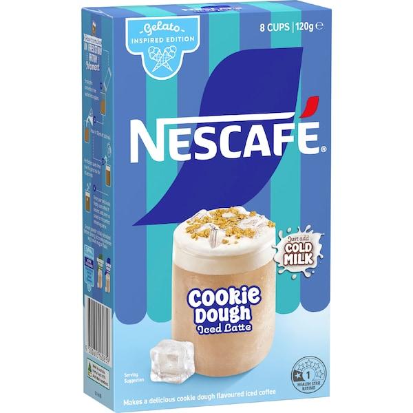 Nescafe Iced Latte Cappuccino Cookie Dough Sachets 8 Pack
