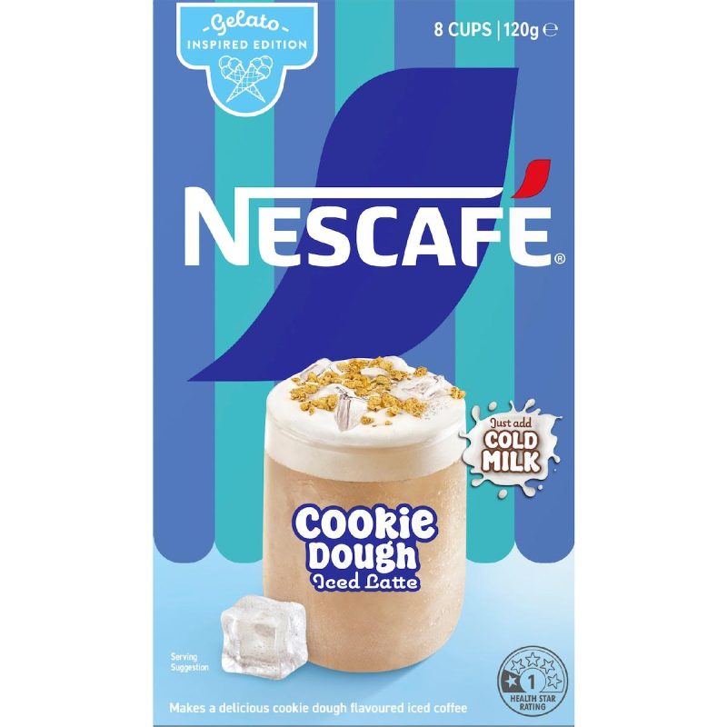 Nescafe Iced Latte Cappuccino Cookie Dough Sachets 8 Pack