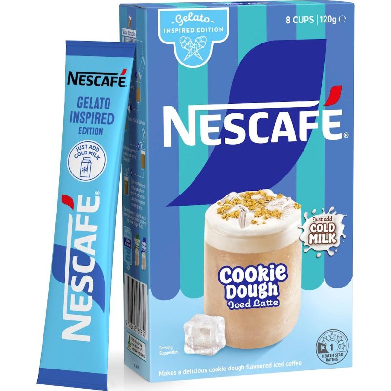 Nescafe Iced Latte Cappuccino Cookie Dough Sachets 8 Pack