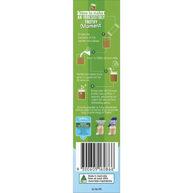 Nescafe Iced Latte Cappuccino Hazelnut Praline Sachets 8 Pack