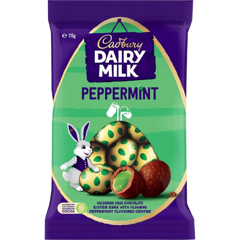 Cadbury Peppermint Chocolate Mini Easter Eggs Pack 115g