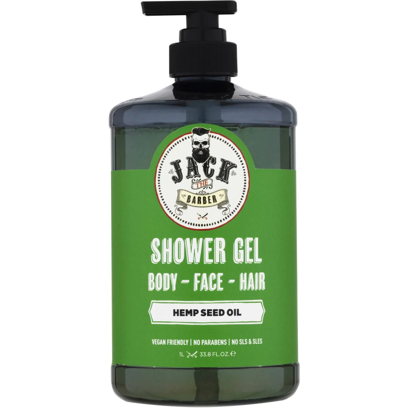 Jack The Barber Shower Gel Hemp Seed Shower Oil 1L