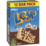 Kelloggs LCMs Choc Chip Puffed Rice Snack Cereal Bars 12 Pack