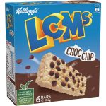 Kelloggs LCMs Choc Chip Rice Snack Cereal Bars 6 Pack