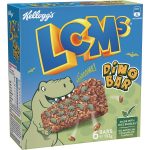 Kelloggs LCMs Dino Bars Chocolate Puffed Rice Snack Cereal Bars 6 Pack