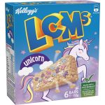 Kelloggs LCMs Unicorn Puffed Rice Snack Cereal Bars 6 Pack