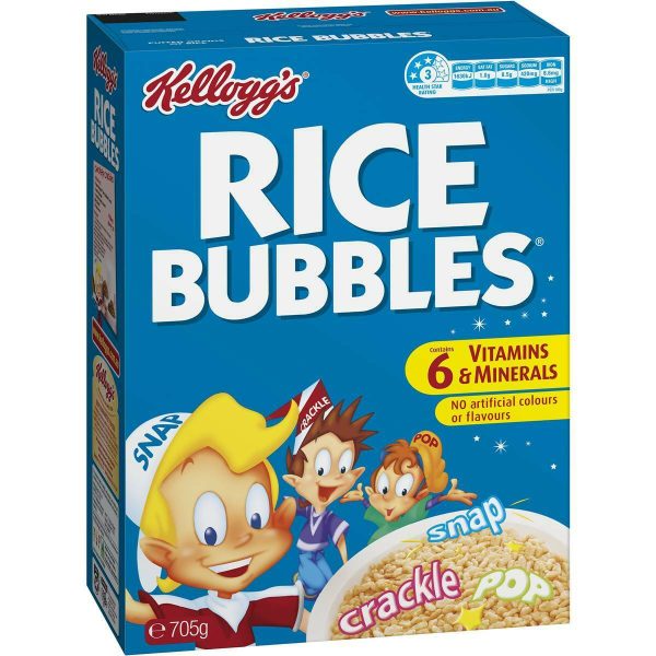 Kelloggs Rice Bubbles Cereal 705g