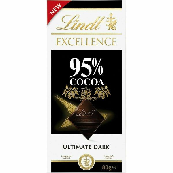 Lindt Excellence 95% Cocoa Dark Chocolate Block 80g
