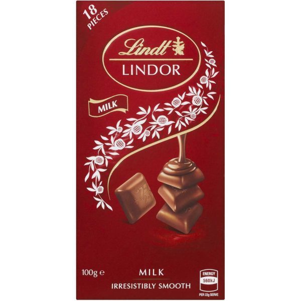Lindt Lindor Milk Chocolate Block 100g