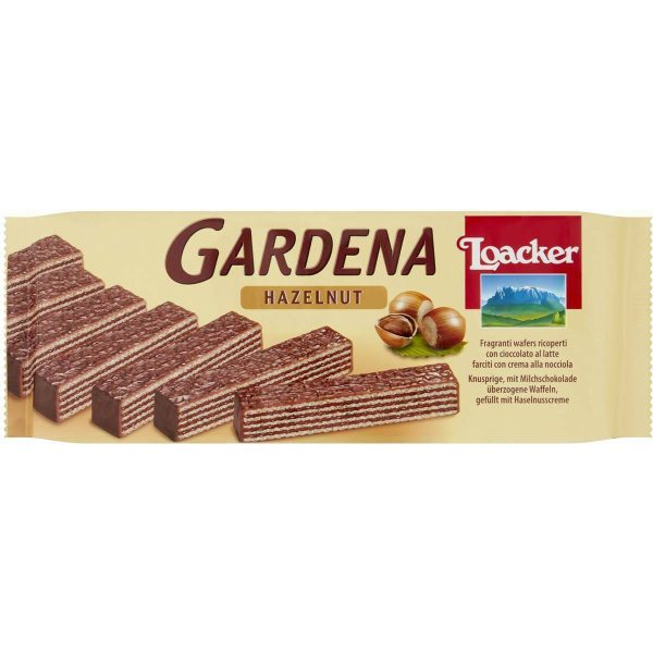 Loacker Gardena Hazelnut Chocolate Coated Wafers Biscuits 200g