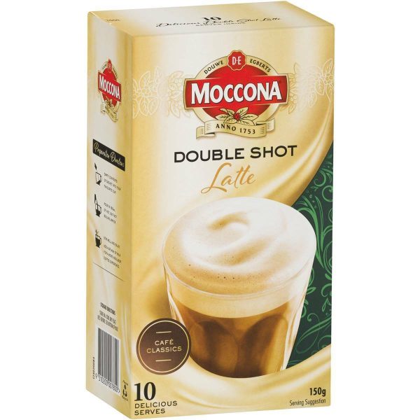 Moccona Coffee Double Shot Latte Sachets 10 Pack