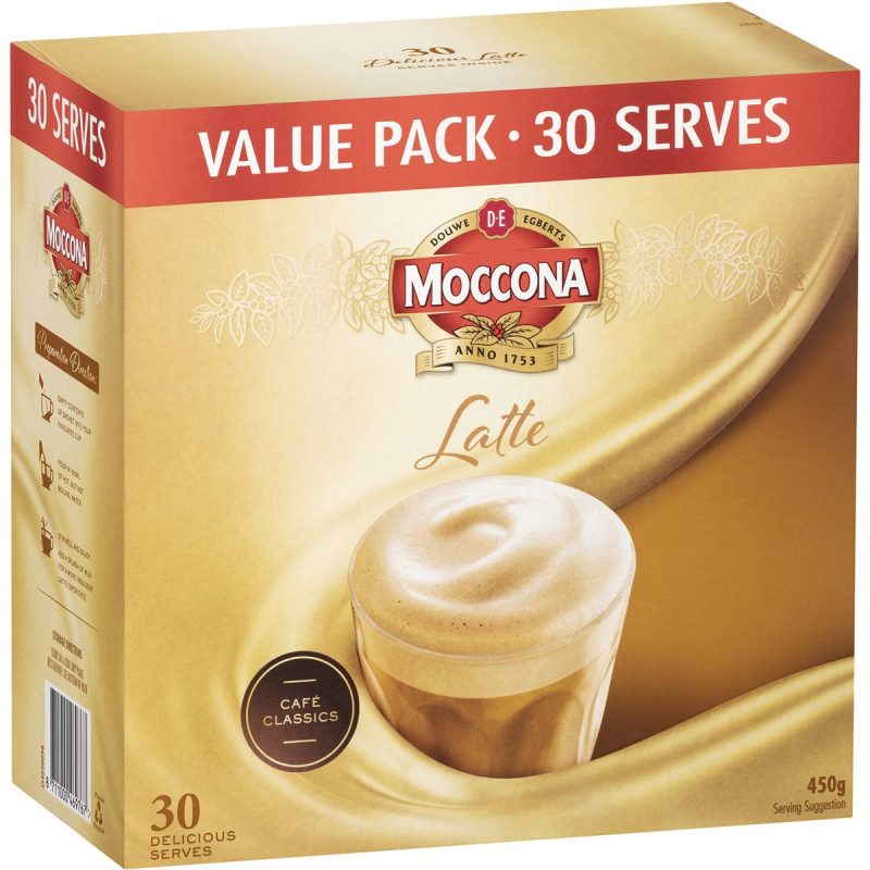 Moccona Latte Coffee Sachets 30 Pack
