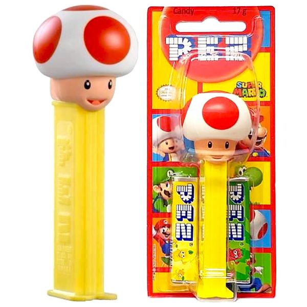 Nintendo Super Mario Toad PEZ Kids Candy Dispenser