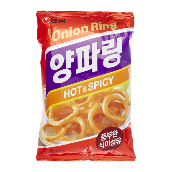 Nongshim Hot and Spicy Onion Rings Crackers Chips Snack Pack 40g X 20 Bags