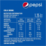 Pepsi Soft Drink Full Sugar Discontinued Bottle 1.25L
