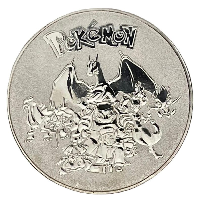 Pokemon Pikachu Silver Coin Rare Collectors Gift