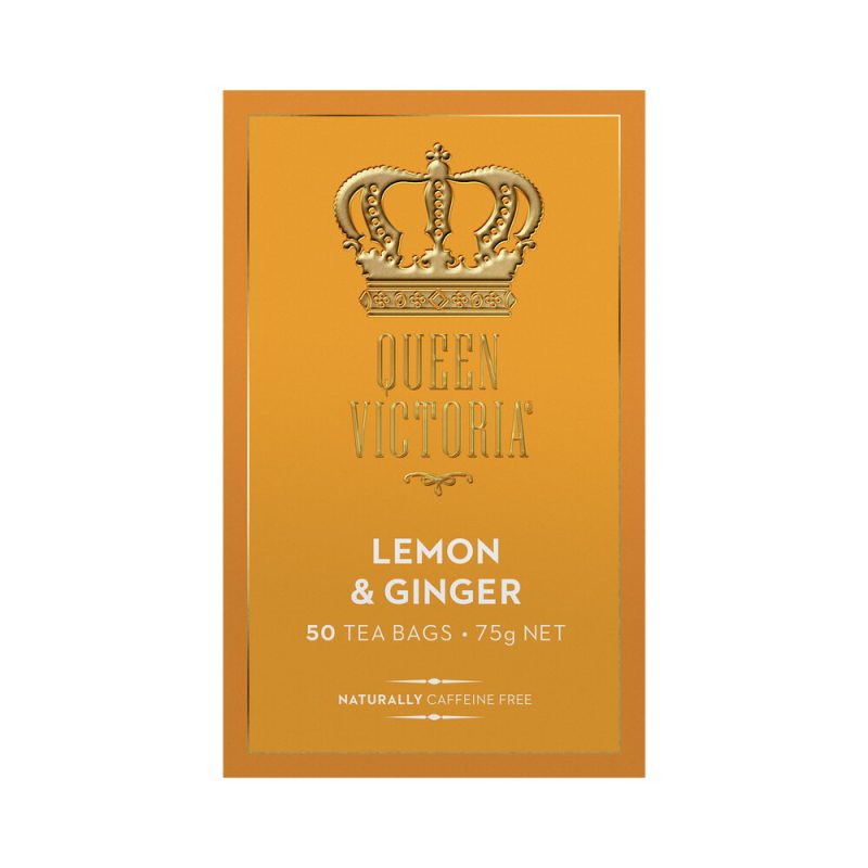 Queen Victoria Lemon and Ginger Premium Tea Bags 50 Pack