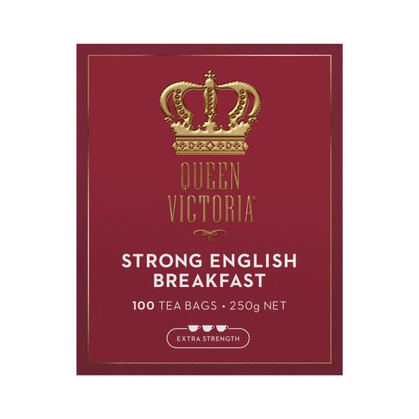 Queen Victoria Strong English Breakfast Premium Tea Bags 100 Pack