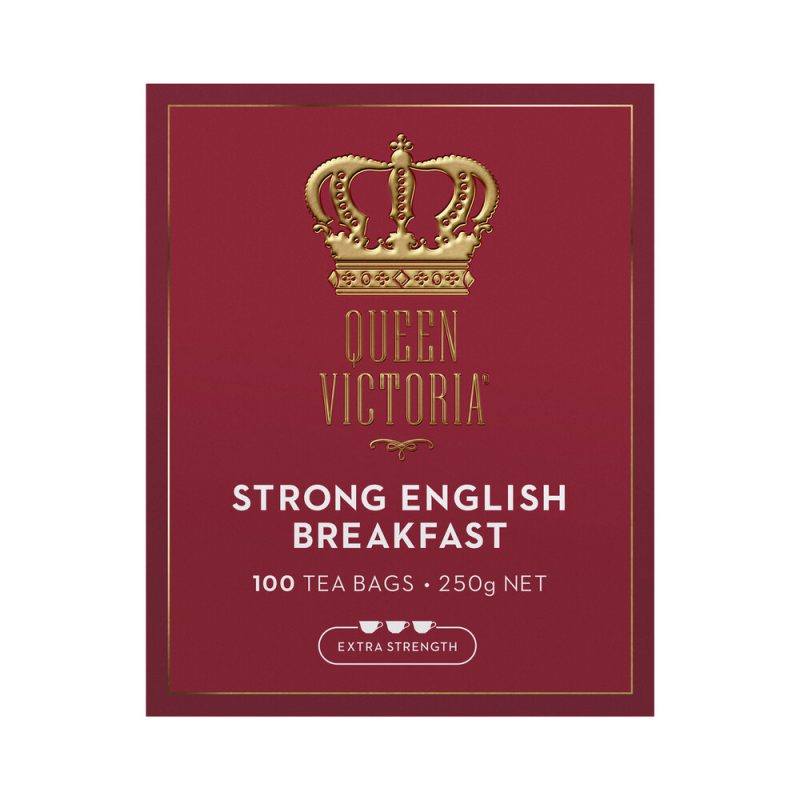 Queen Victoria Strong English Breakfast Premium Tea Bags 100 Pack