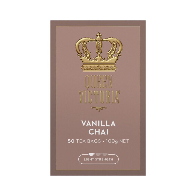 Queen Victoria Vanilla Chai Premium Tea Bags 50 Pack