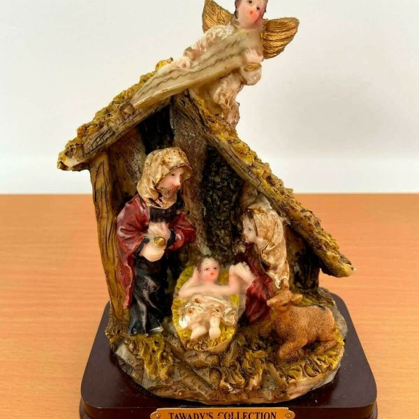 Religious Christian Nativity Decor - Saint Mary, Angel and Jesus Christmas