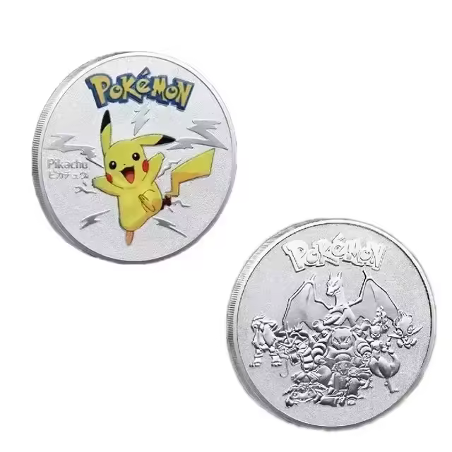 Pokemon Pikachu Silver Coin Rare Collectors Gift