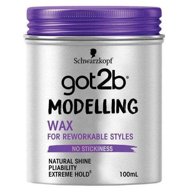 Schwarzkopf Got2B Modelling Hair Wax for Men Extreme Hold Natural Shine 100ml