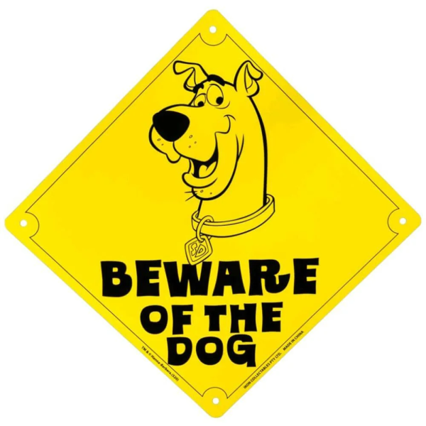 Scooby Doo Beware Of The Dog Tin Sign